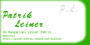 patrik leiner business card